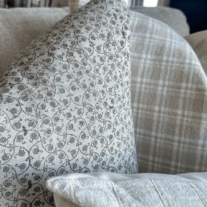 A closeup of the Beatrice pillow from Colin + Finn