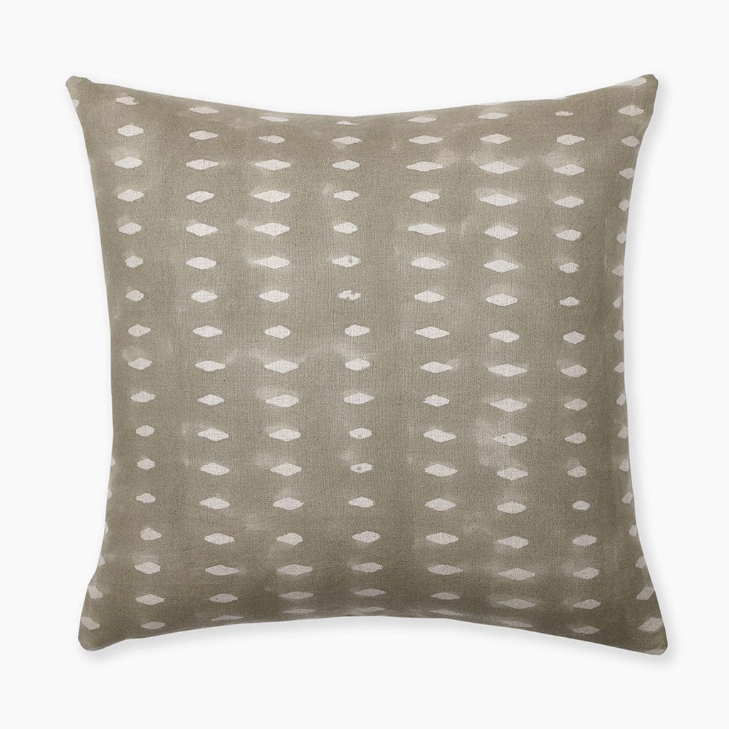 Colin and Finn&#39;s Lee Pillow Cover displayed flat on a white background, showcasing its serene blend of olive and gray hues