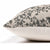 Side view of Magnolia pillow cover from Colin and Finn showing ivory solid backing and taupe and charcoal floral front.