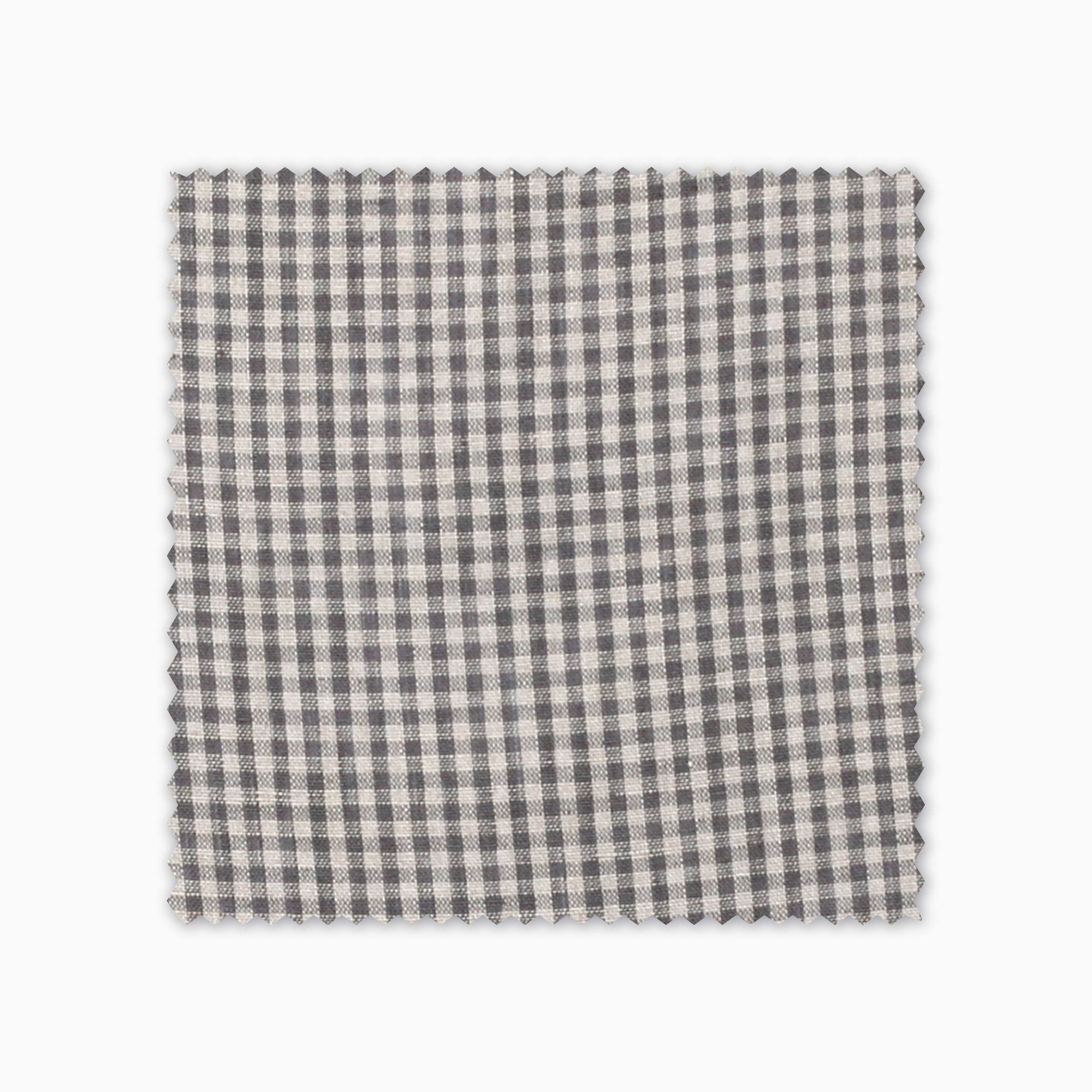 Caldwell fabric swatch from Colin and Finn. Black and white gingham