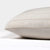 Side view of Logan lumbar pillow cover from Colin and Finn showcasing the ivory stripe on front and solid ivory on back.